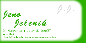 jeno jelenik business card